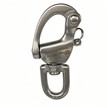 Kong Stainless Snap Shackle with Swivel Closed