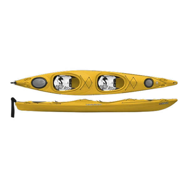 Wavesport Horizon Tandem Kayak, WhiteOut with Rudder, yellow