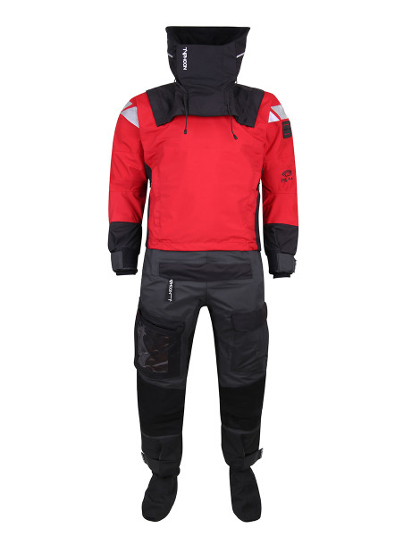 Typhoon PS440 Extreme Dry Suit, Red/Black - Hood Detail