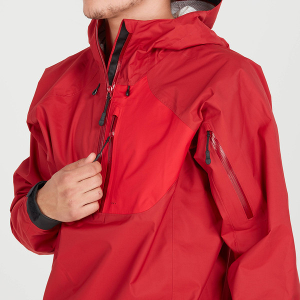NRS Men's Tor Splash Jacket - Red, Chest Zipper