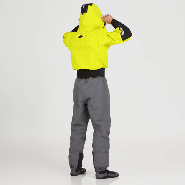 NRS Men's Navigator Comfort-Neck GORE-TEX Pro Dry Suit - Chartreuse, Hood
