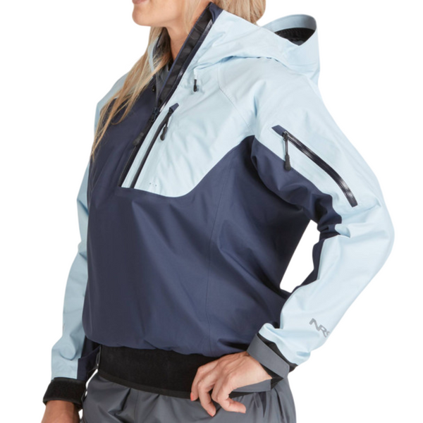 NRS Women's Tor Splash Jacket - Cloud/Navy Lifestyle_3