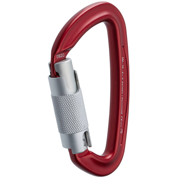 NRS Triple Lock Sliq Carabiner - Red Silver_3
