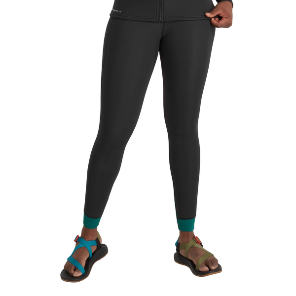 NRS Women's HydroSkin 1.5 Pant - Black/Harbor Lifestyle_3