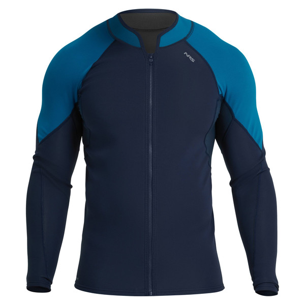 NRS Men's HydroSkin 0.5 Jacket - Navy/Mykonos