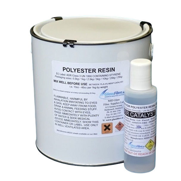 Glassfibre Polyester  Resin Includes Catalyst -  2.5Kg
