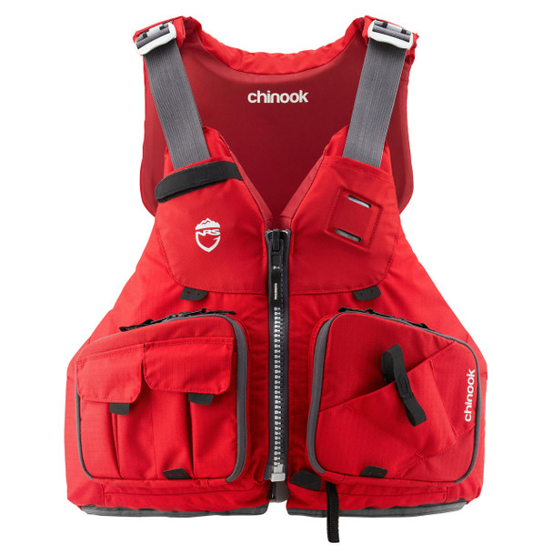 NRS Chinook Fishing PFD Red - front
