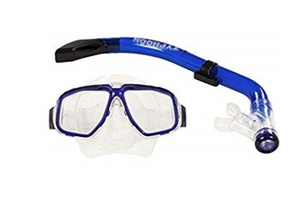 Typhoon Kids/Ladies Diving Mask and Snorkel Blue