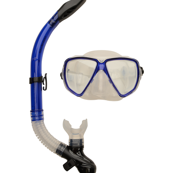 Typhoon Kids/Ladies Diving Mask and Snorkel Blue