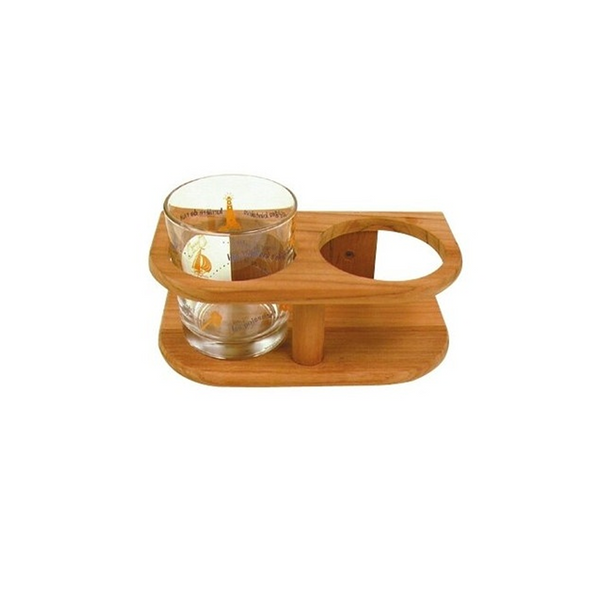 Plastimo 2-Glass Bamboo Support Rack