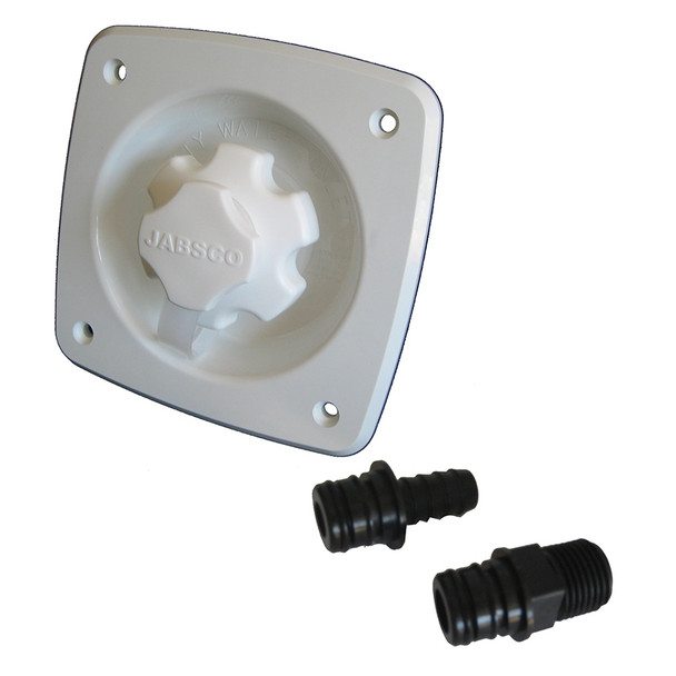 Jabsco Water Pressure Regulator - White - Female Quad Port