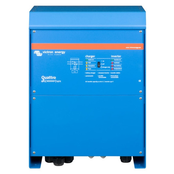 Victron Energy Quattro Inverter with 140A Charger and 100/100A AC Transfer - 48V (10000A)