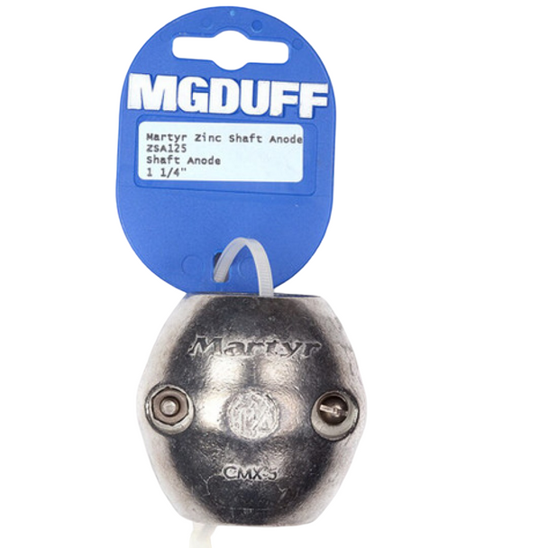 MGDuff Martyr ZSA Shaft Anodes - Zinc - Imperial Sizes