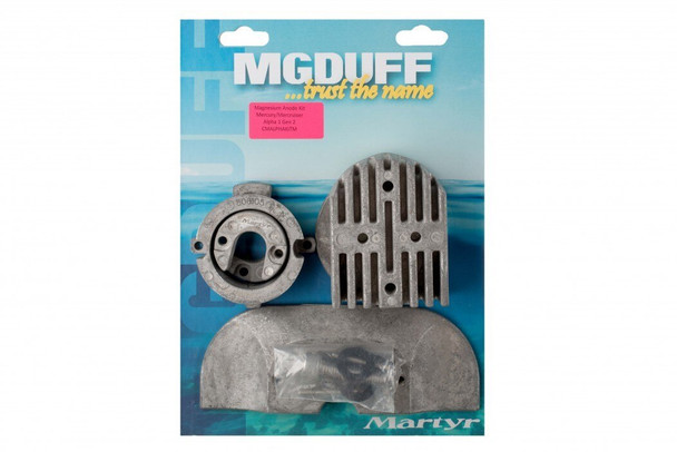 MG Duff Anode Kit for Mercruiser Alpha 1 Generation 2 Engines CMALPHAKITM - Magnesium