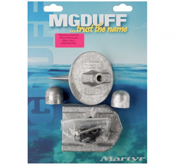 MG Duff Martyr Anode Kit for Mercruiser Alpha 1 Generation 1 Engines CMALPHAKITM1 - Magnesium