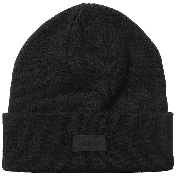 Musto Shaker Cuff Beanie - Black - Front Musto Shaker Cuff Beanie - Black - Front