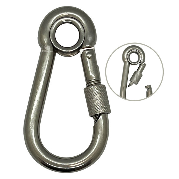 Sowester Stainless Carbine Hooks with Screw  Down Lock