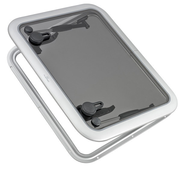 Plastimo Aluminium Acrylic Deck Hatch  - Ext Size 517 x 387 mm