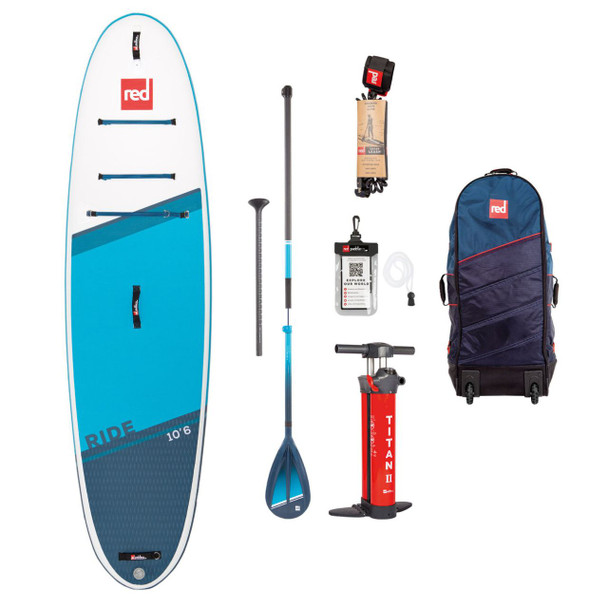 Red Paddle Ride 10'6" Inflatable SUP Package - Blue