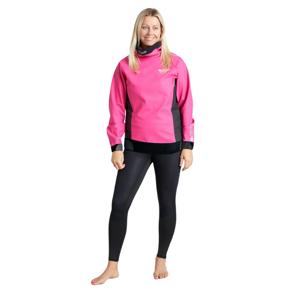 Rooster Pro Lite Aquafleece Top Women - Pink - Front Rooster Pro Lite Aquafleece Top Women - Pink - Front