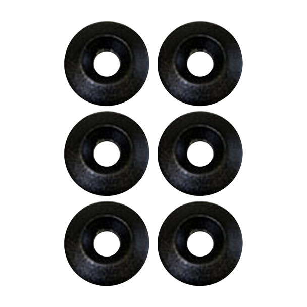 Palm 6mm Black Plastic Washers - Pack of 6