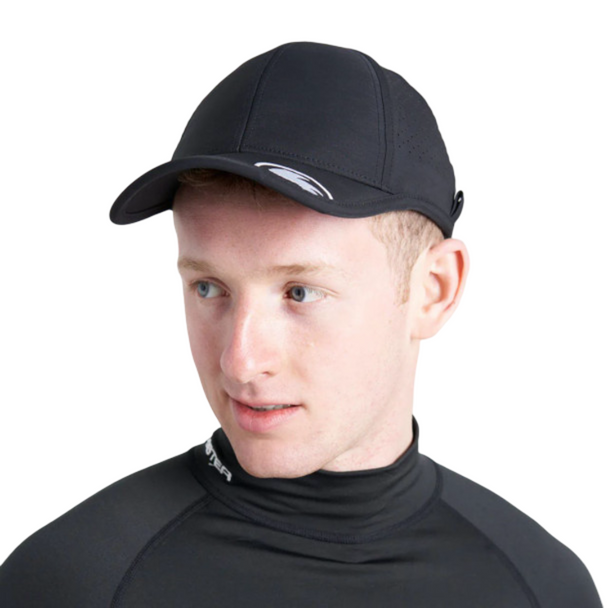 Rooster Structured Black Cap, on model Rooster Structured Black Cap, on model