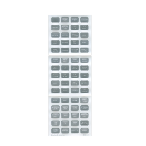 Blue Sea Gray 60 Label Set