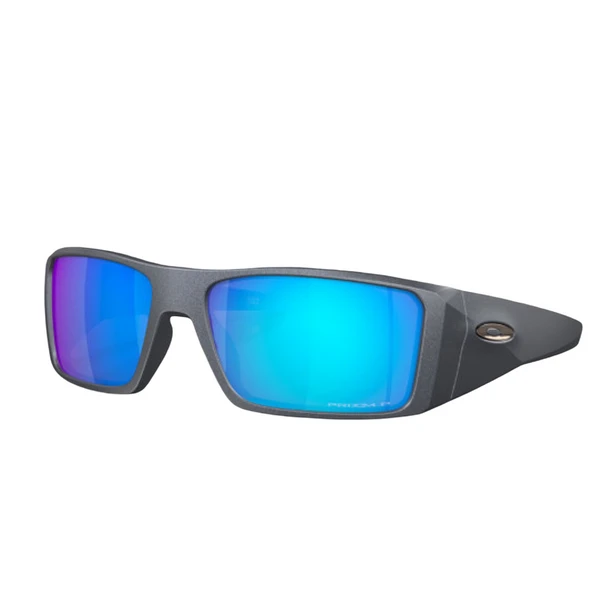 Oakley Heliostat Sunglasses - Prizm Sapphire Polarized Lenses - Blue Steel Frame