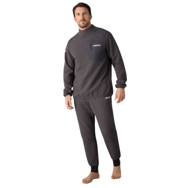 Musto Storm Fleece Midlayer Trousers in Carbon, model front