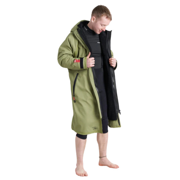  Rooster Aquafleece Robe - Khaki / Black