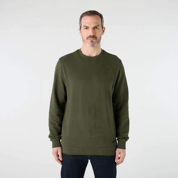 Musto Original Men’s Deep Green Crew Knit, model front