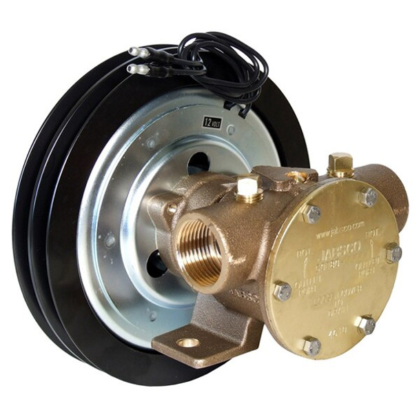 Jabsco 1'' Magnetic Clutch Bronze Pump - Double Pulley - 2A Groove - 24V (2.5A)