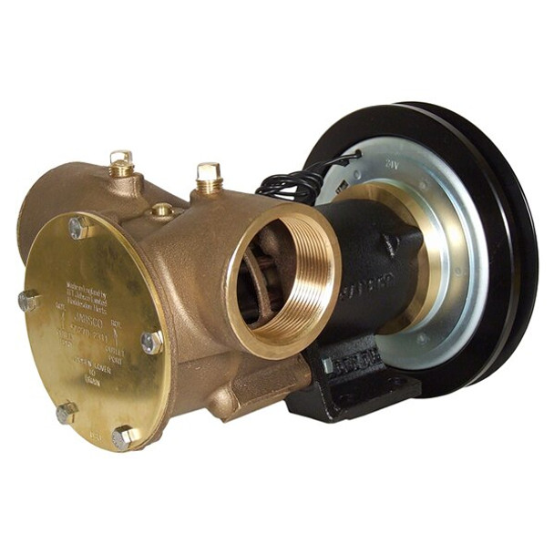 Jabsco 2'' Magnetic Clutch Bronze Pump - Single Pulley - 1B Groove - 24V (2.5A)