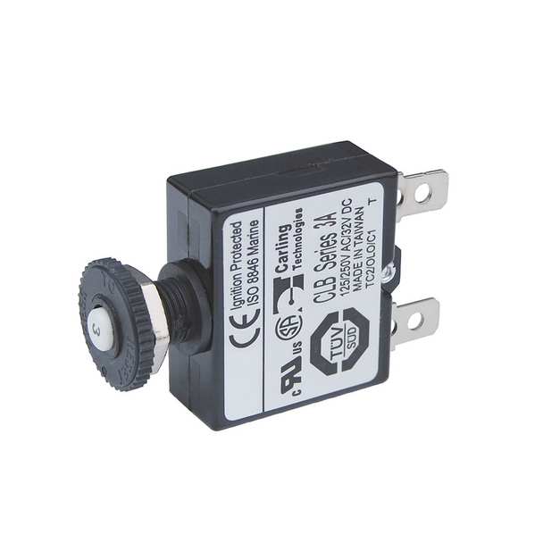 Blue Sea Push Button Quick Connect Circuit Breaker - Reset Only