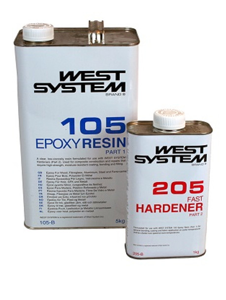 West System Epozy B Pack 6 kg -  105 Resin and 205  hardener