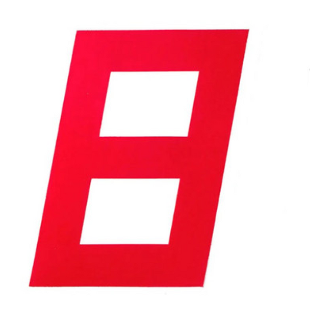 Laser Performance Sail Number - Red - 12"