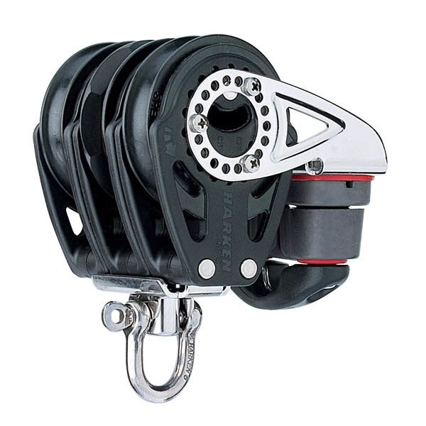 Harken Triple Carbo Ratchet Swivel Block with Cam Cleat 2140 - 57mm