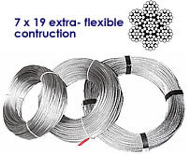 Stainless Wire 7 x 19 ex-flexible construction