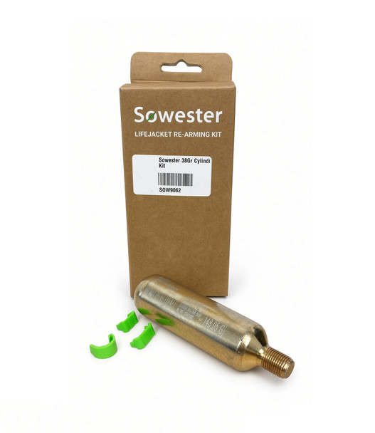 Sowester Lifejacket Cylinder Kit 38g inc United Moulders Retainer Clips