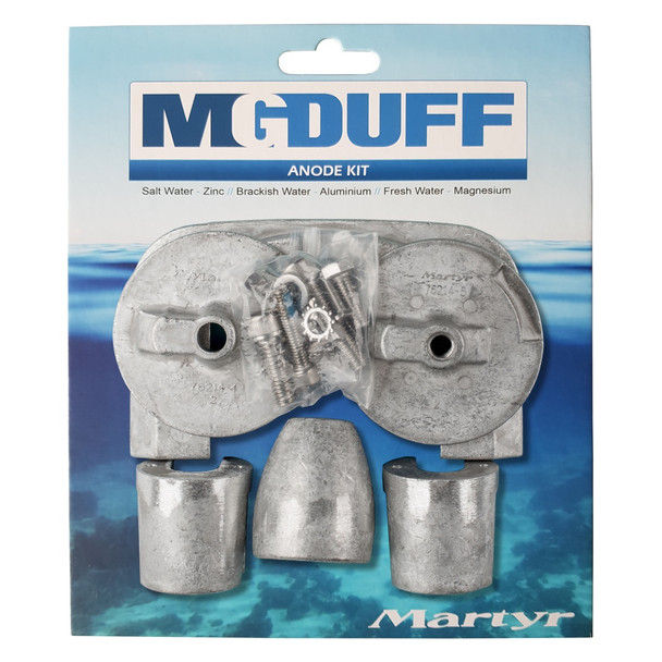 MG Duff Mercury / Mercruiser Bravo 3 (2004+) Engine Anode Kit CMBRAVO3KITA - Aluminium