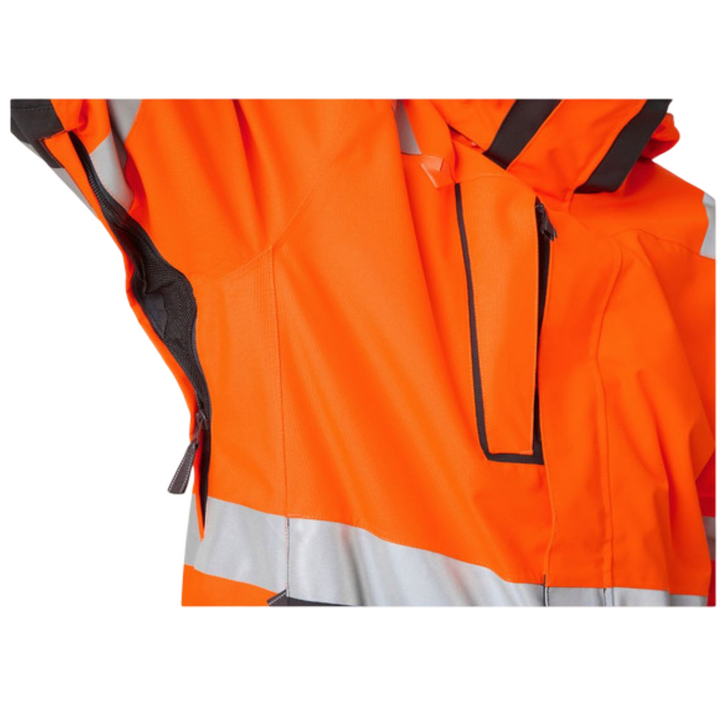 HH Workwear Alna 2.0 Hi Vis Waterproof Shell Jacket - Orange / Ebony