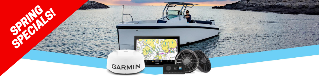 Garmin chartplotters and Fusion stereo Spring Specials