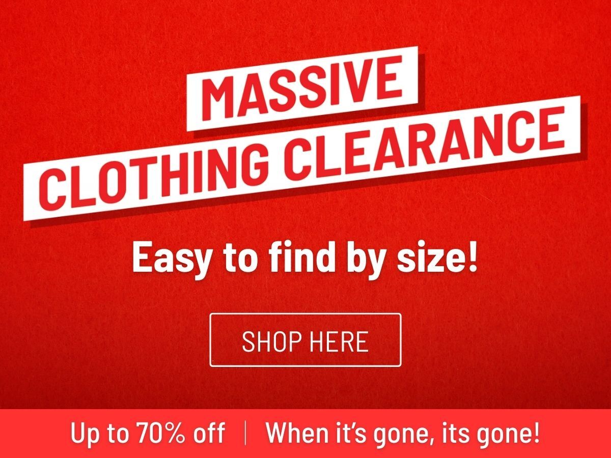 Massive clothing clearance sale