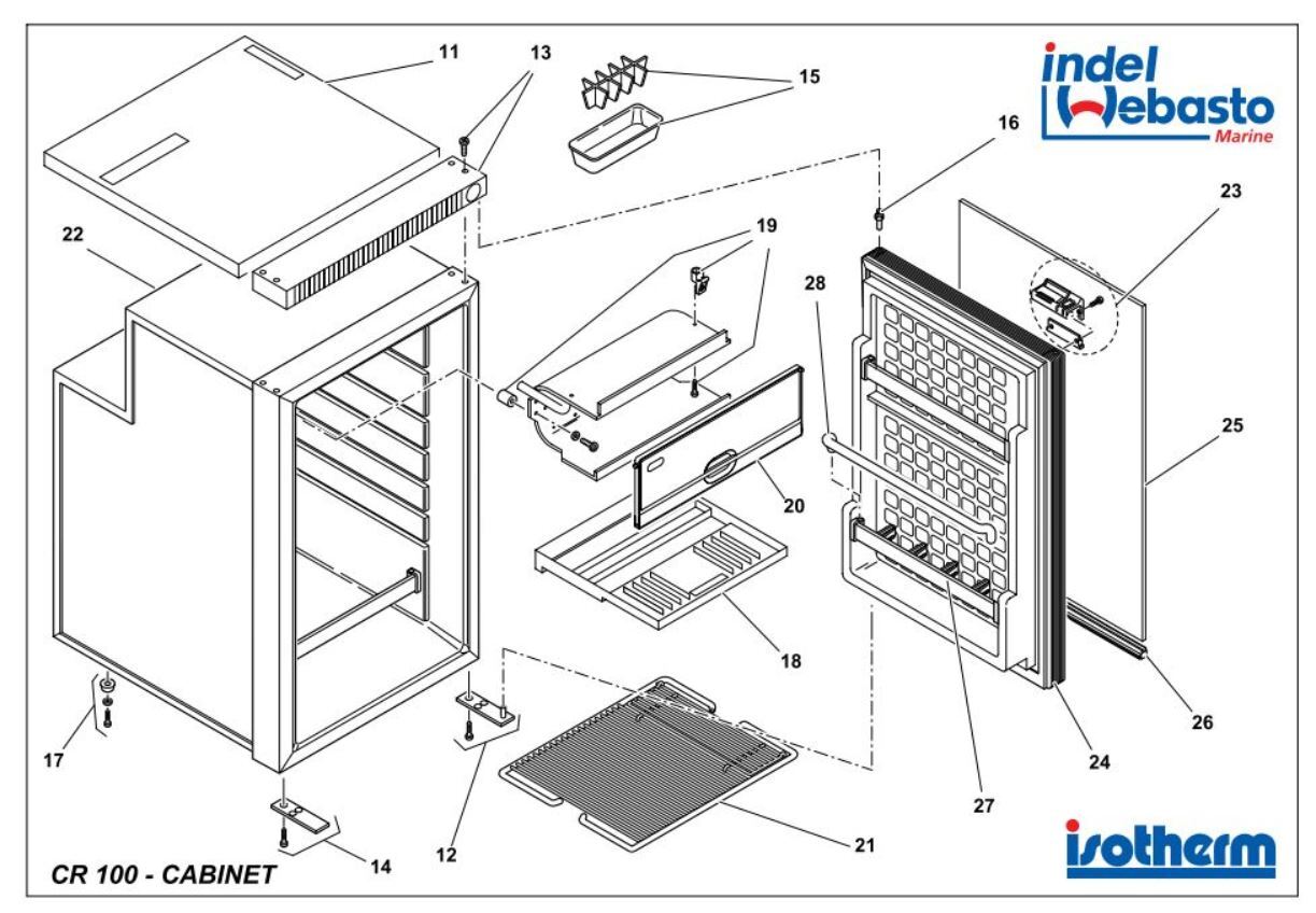 Isotherm Cruise 100 Fridge Door Retainer