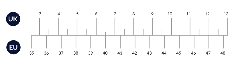 Dubarry women's shoe size chart