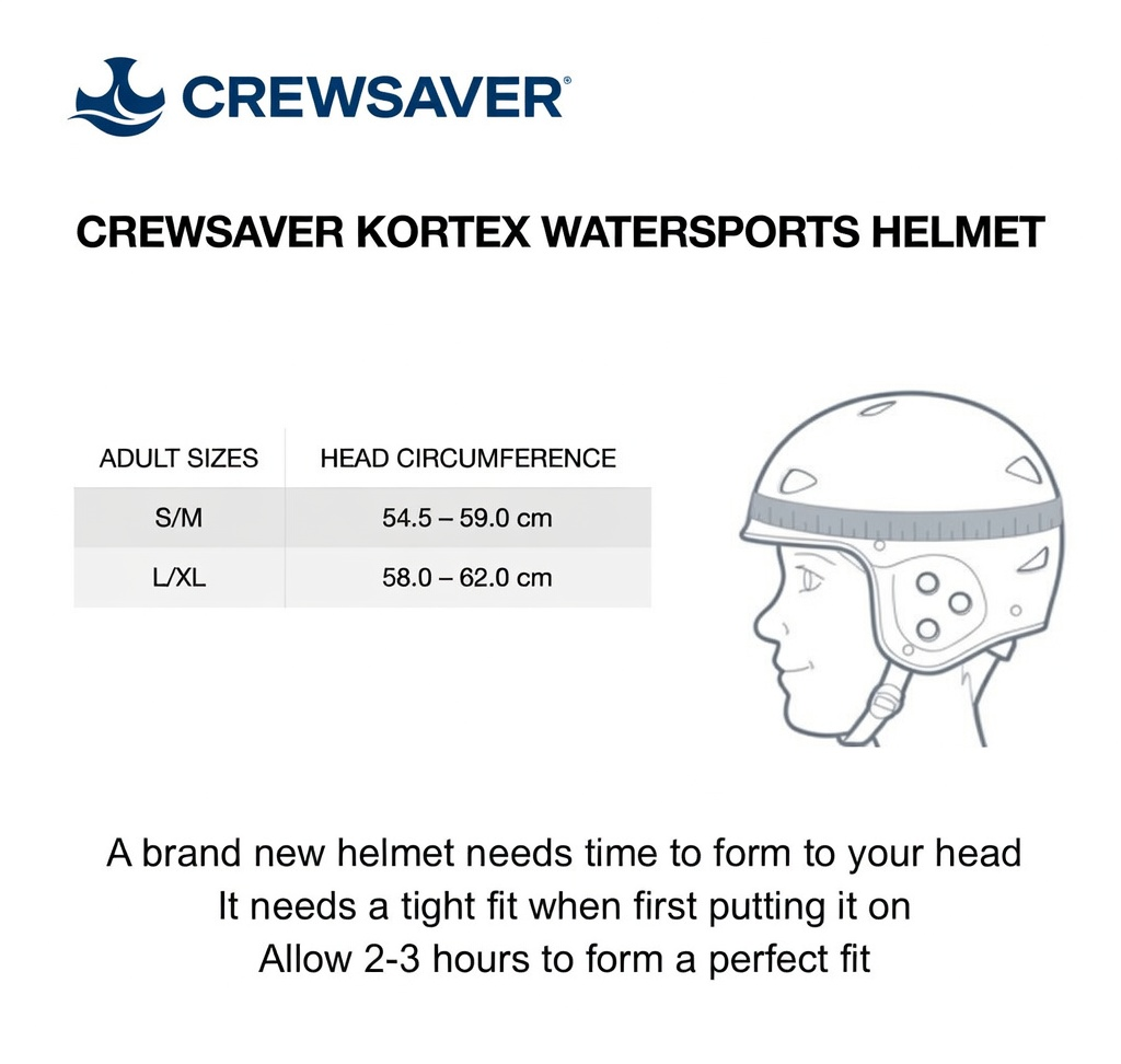 Crewsaver Helmet Size Guide