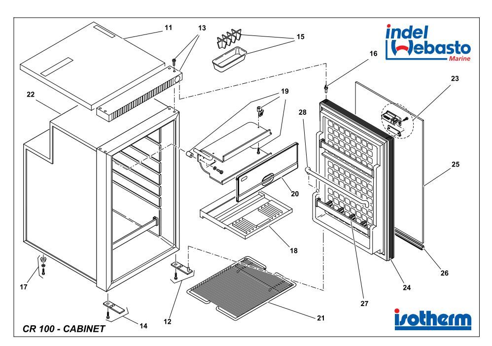 Isotherm Cruise 100 Parts for Shelf