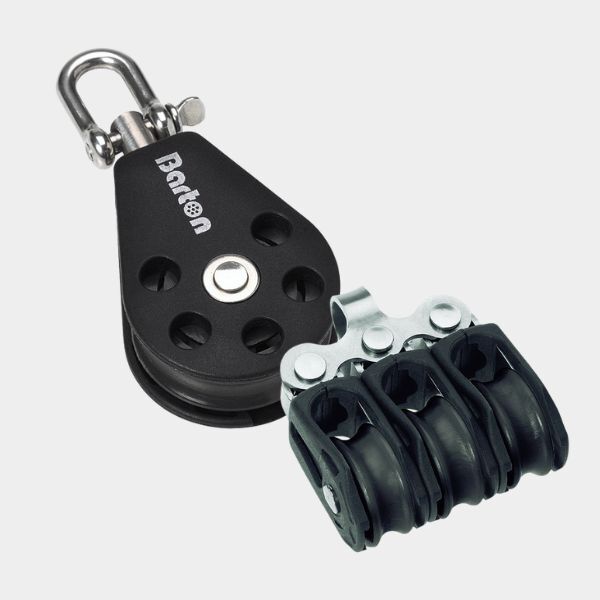 Sailboat blocks and pulleys