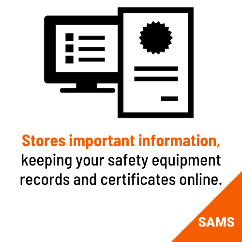 SAMS safety asset management stores your info