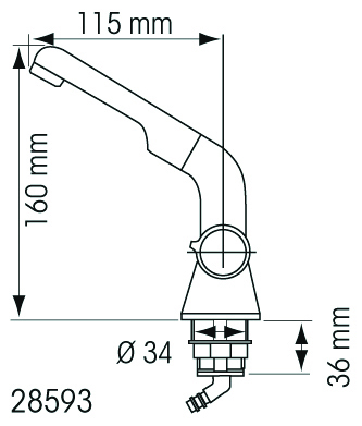 Plastimo 27304 Faucet Tap Dimensions